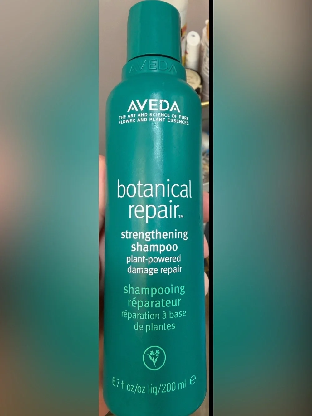 AVEDA Botanical Repair Strengthening Shampoo — Teal-Green Bottle